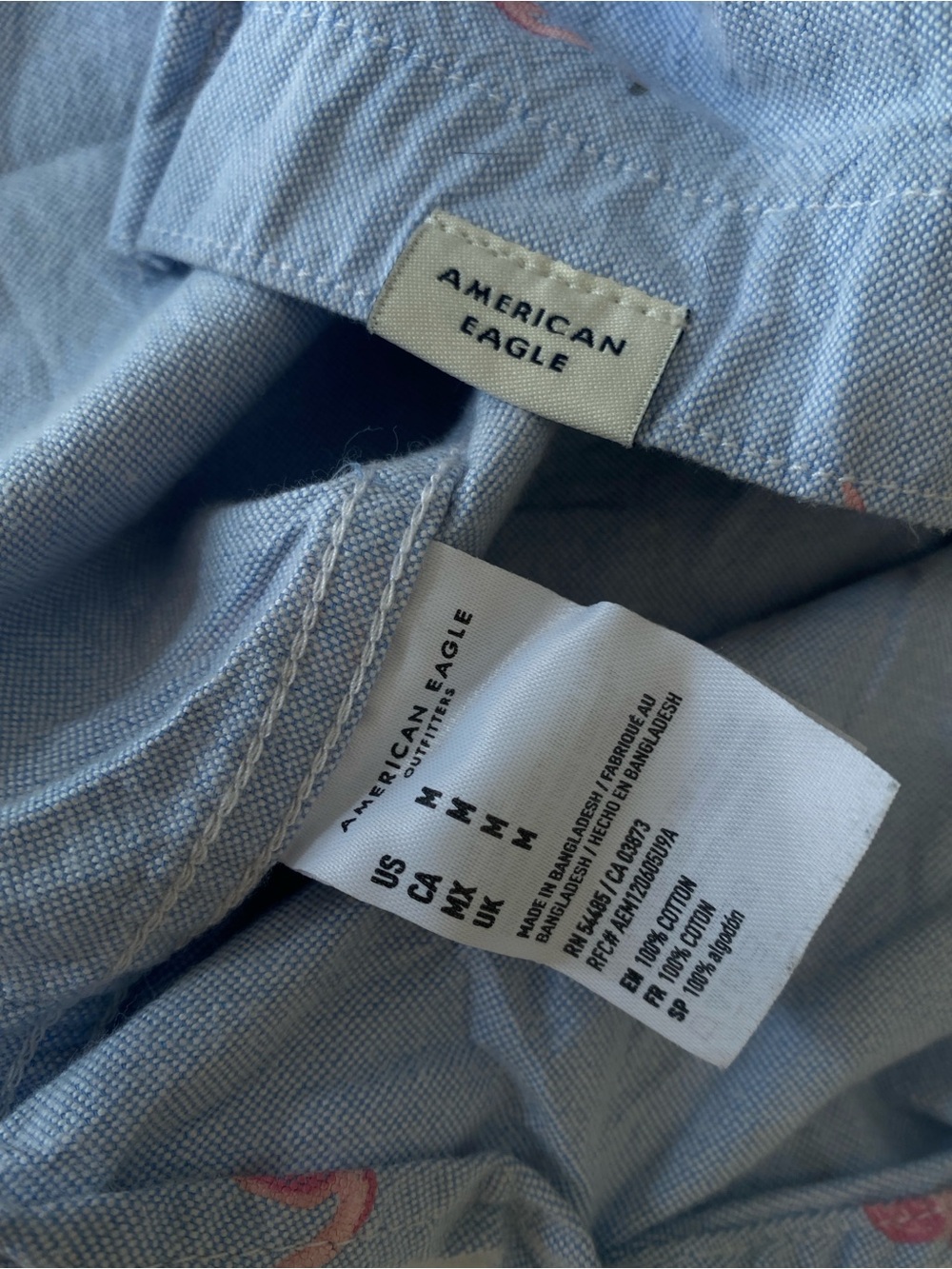 NWOT American Eagle Outfitters Men’s Button-Up Shirt Size M Cotton Casual Preppy - Picture 2 of 6
